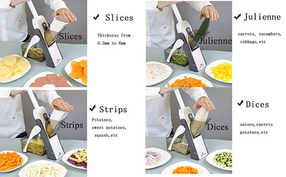 Original Brava Spring Slicer Food Cutter New  5 IN 1 Mandolin Cutter & Slicer