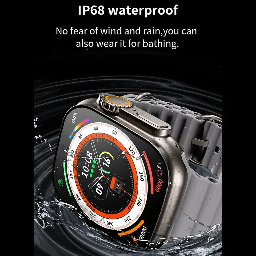 Y80 Ultra Smart Watch With 8 Straps  2.02inch Special Package Smartwatch