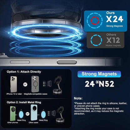 360° Magnetic Car Phone Holder – Strong Grip Mount (Free Home Delivery)