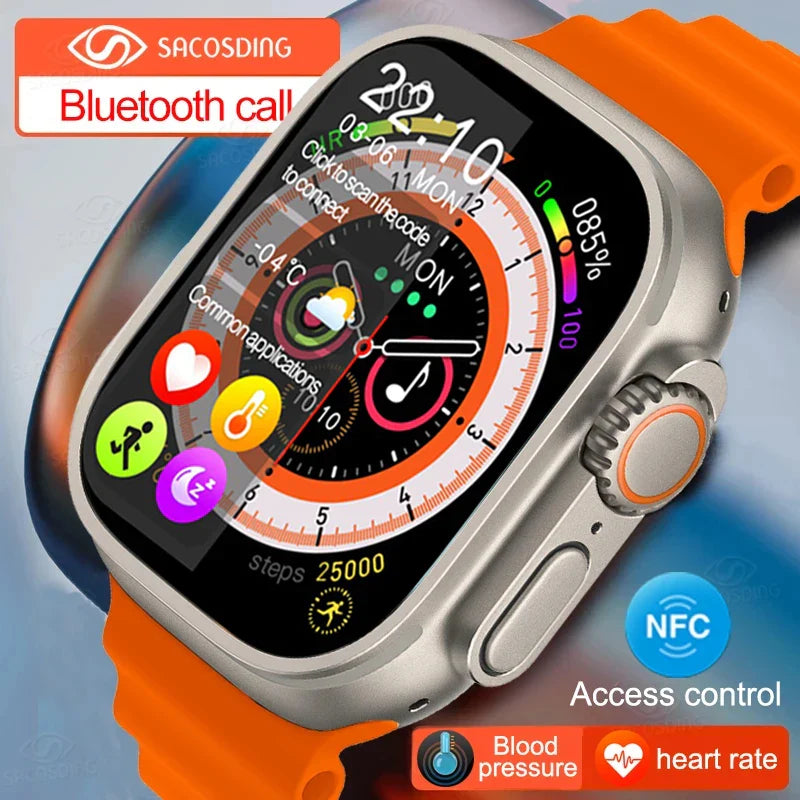 Y80 Ultra Smart Watch With 8 Straps  2.02inch Special Package Smartwatch