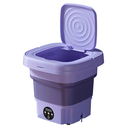 Portable Folding Mini Washing Machine with Sterilization and Drying | 8L Capacity, 3 Washing Modes
